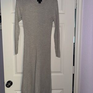 Club Monaco Light Gray Long Sleeve Dress